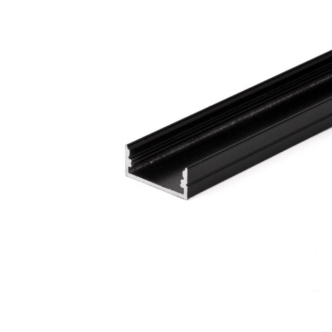 Profil Aluminiowy V-TAC 2mb Czarny Klosz Czarny, Na dwie taśmy VT-8108