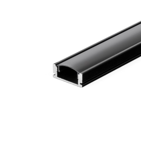Profil Aluminiowy V-TAC 2mb Czarny, Klosz Czarny VT-8113