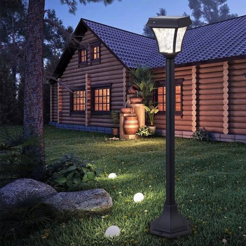 Słupek Ogrodowy Solarny V-TAC 2W LED IP44 94cm VT-984 3000K+6000K 110lm 3 Lata Gwarancji