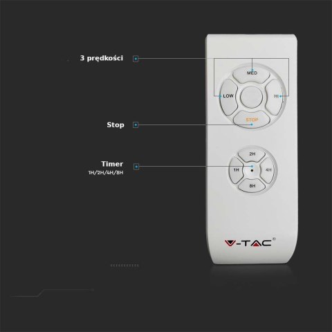Wentylator Sufitowy V-TAC 65W Pilot 3 Ramiona Brązowy VT-6552-3