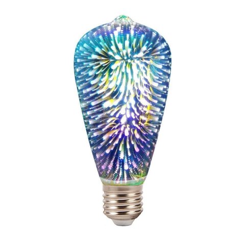Żarówka LED V-TAC 3W E27 Filament 3D Vintage ST64 VT-2223 3000K 25lm