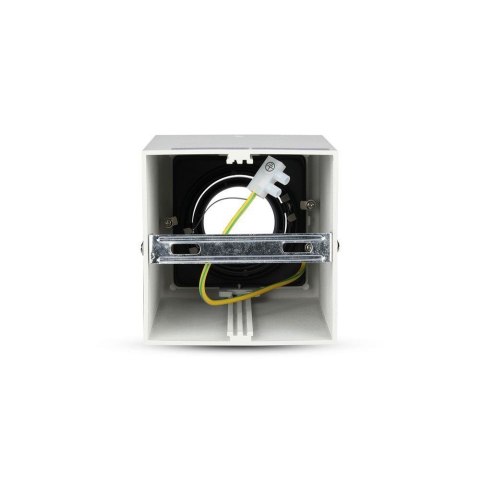 Lampa Oprawa V-TAC Aluminiowa GU10 Kostka Kwadrat Natynkowa Biała+Czarny 142x100x100 VT-797-WH
