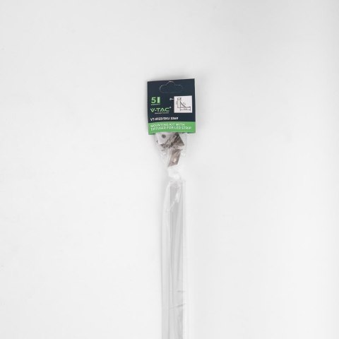 Profil Aluminiowy V-TAC 2mb Biały, Klosz Mleczny, Kątowy VT-8109-W 5 Lat Gwarancji