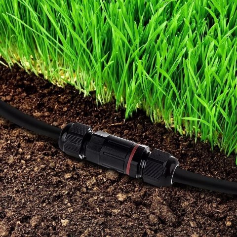 Złączka Mufa Hermetyczna Czarna IP68 V-TAC VT-792