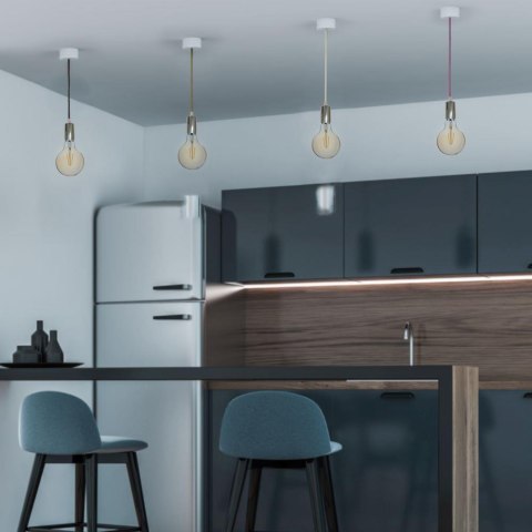 Oprawa Zwieszana V-TAC Chrom Metal Biały przewód VT-7338-W 5 Lat Gwarancji