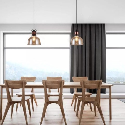 Oprawa Zwieszana V-TAC LOFT Szkło Bursztyn VT-7220-A 5 Lat Gwarancji