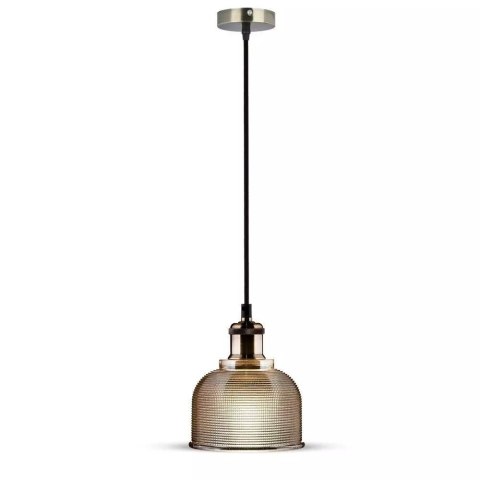 Oprawa Zwieszana V-TAC LOFT Szkło Bursztyn fi145 VT-7150-AG 5 Lat Gwarancji