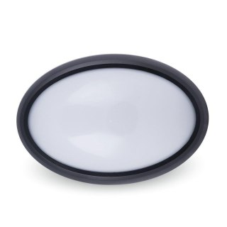 Plafon 12W LED V-TAC Owal Czarna IP54 VT-8010 4000K 840lm
