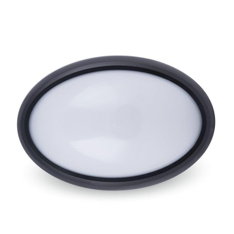 Plafon 12W LED V-TAC Owal Czarna IP54 VT-8010 4000K 840lm