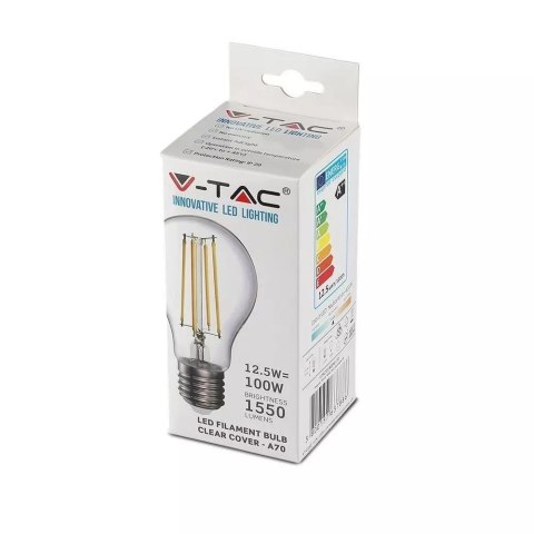 Żarówka LED V-TAC 12.5W Filament E27 A70 VT-2133 4000K 1550lm