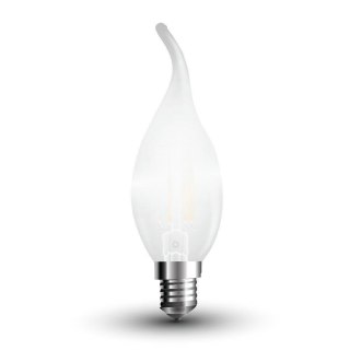 Żarówka LED V-TAC 4W Filament E14 Mrożona Świeczka Płomyk VT-1937 6400K 400lm