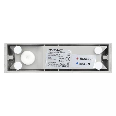 Oprawa Ścienna V-TAC 9W LED Góra Dół Szara IP65 VT-8056 6400K 850lm