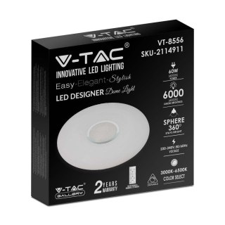Plafon Sufitowy V-TAC 60W LED Pilot CCT fi.500 Gwiazdy VT-8556 3000K-6500K 6000lm