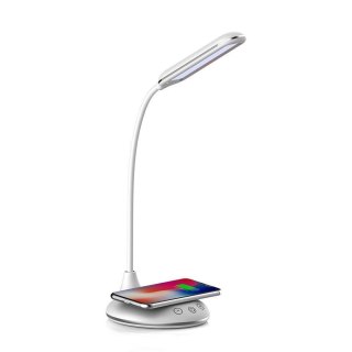 Lampka Biurkowa V-TAC 4W 3w1 Indukcja Zmiana Barwy Biała VT-7705 3000K-6500K 405lm