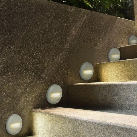 Oprawa Schodowa 2W LED V-TAC Szara Okrągła 230V IP65 VT-1142 3000K 80lm