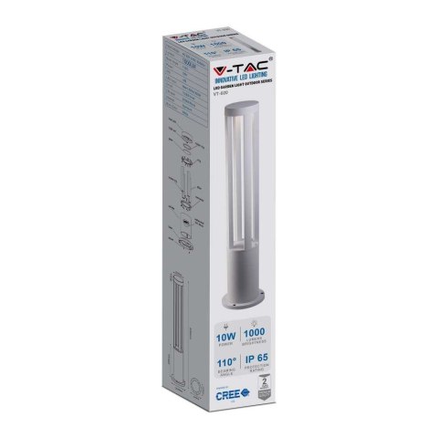 Słupek Ogrodowy V-TAC 10W LED IP65 Biały 80cm VT-820-W 4000K 1000lm