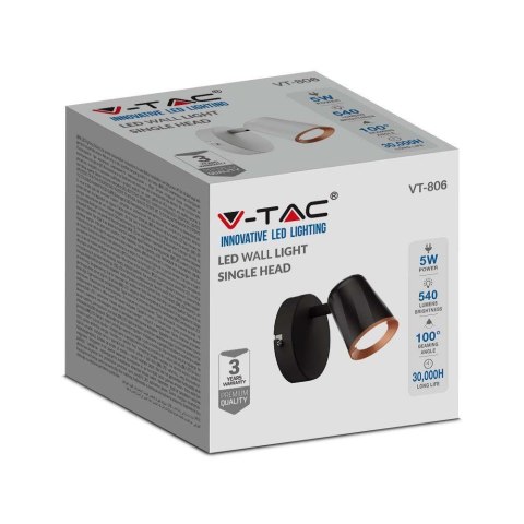 Kinkiet V-TAC 5W LED Biały VT-806 4000K 540lm 3 Lata Gwarancji