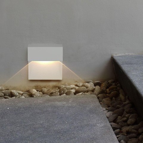 Oprawa Ścienna Elewacyjna 3W LED V-TAC Biała Kwadrat 230V IP65 VT-1172 4000K 70lm