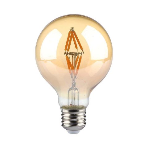 Żarówka LED V-TAC 4W Filament E27 Kula Glob G80 Bursztyn 80x120mm VT-2004-N 2200K 400lm