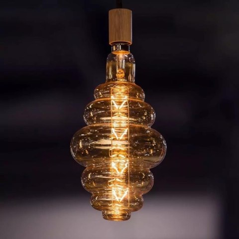 Żarówka LED V-TAC 8W Filament E27 S200 Smoky Ściemnialna 200x410mm VT-218 2000K 500lm