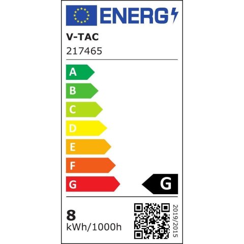 Żarówka LED V-TAC 8W Filament E27 S200 Smoky Ściemnialna 200x410mm VT-218 2000K 500lm