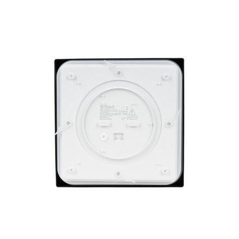 Plafon V-TAC 18W LED Kwadrat IP44 23x23cm Czarny VT-8618B-SQ 3000K 1800lm
