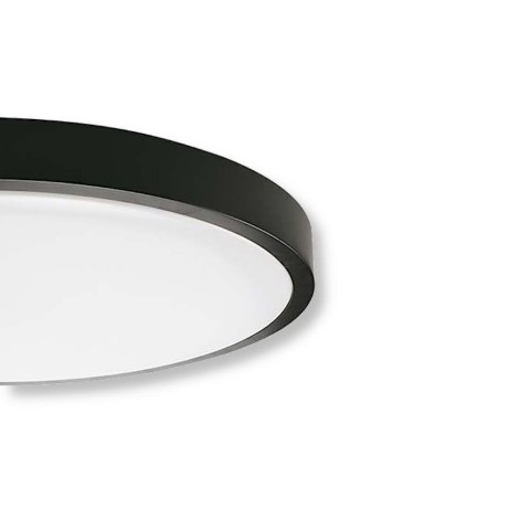 Plafon Lampa Sufitowa V-TAC 18W LED Okrągły IP44 23cm Czarny VT-8618B-RD 3000K 1800lm