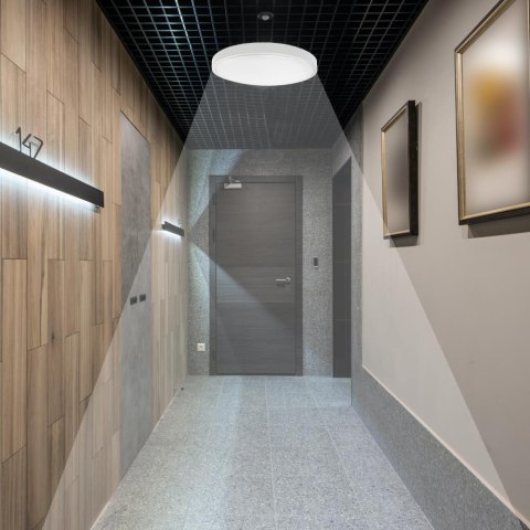 Plafon V-TAC 24W LED Okrągły IP44 Czujnik Ruchu Mikrofalowy 30cm Biały VT-8624S-W-RD 6500K 2400lm