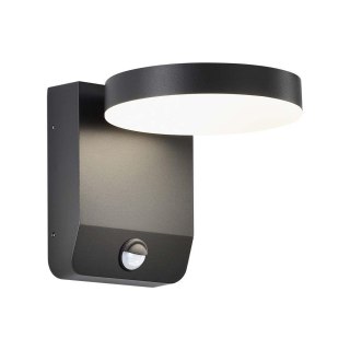 Naświetlacz Projektor Oprawa Elewacyjna V-TAC 17W LED Czujnik Ruchu Okrągła Czarna IP65 VT-11020S 4000K 2520lm