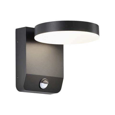 Naświetlacz Projektor Oprawa Elewacyjna V-TAC 17W LED Czujnik Ruchu Okrągła Czarna IP65 VT-11020S 4000K 2520lm