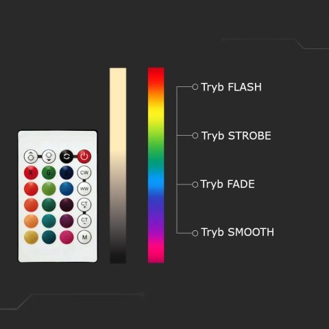 Żarówka LED V-TAC 4,8W E14 Świeczka Pilot VT-2214-N-1 RGB+3000K 320lm
