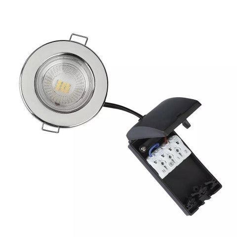 Oczko LED V-TAC SAMSUNG CHIP 5W Hermetyczne IP65 Ściemnialne Chrom (Opak. 10szt) VT-885 4000K 440lm 5 Lat Gwarancji