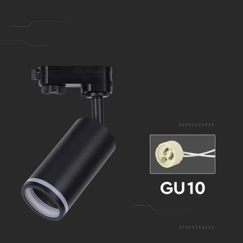 Lampa Oprawa GU10 V-TAC Szynosystem 3F Czarna VT-11016-B