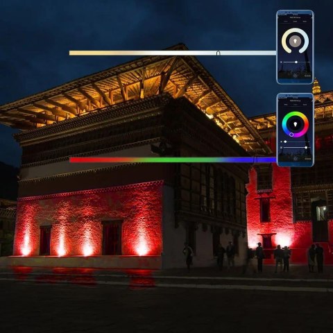 Projektor LED WiFi V-TAC 50W Czarny Z MUFĄ SMART Amazon Alexa Google Home VT-5185 RGB+3000K-6500K 3750lm