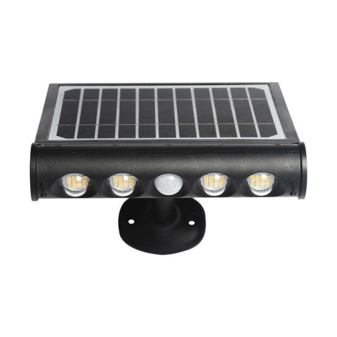 Projektor Solarny 8W LED Czarny 8w1 Czujnik Ruchu IP65 V-TAC 3000K 950lm