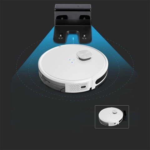 Odkurzacz Automatyczny V-TAC SMART WiFi Auto powrót Gyro Laser Biały Amazon Alexa Google Home VT-5557