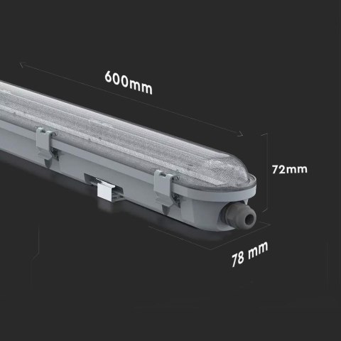 Oprawa Hermetyczna LED Awaryjna CNBOP Batertech SAMSUNG CHIP 18W 60cm 120Lm/W CL VT-60018 4500K 2160lm