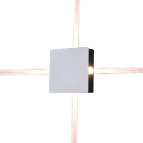 Oprawa Ścienna V-TAC 4W LED IP65 Biały Kwadrat VT-704 3000K 428lm