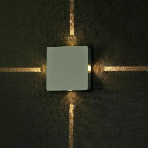 Oprawa Ścienna V-TAC 4W LED IP65 Biały Kwadrat VT-704 3000K 428lm