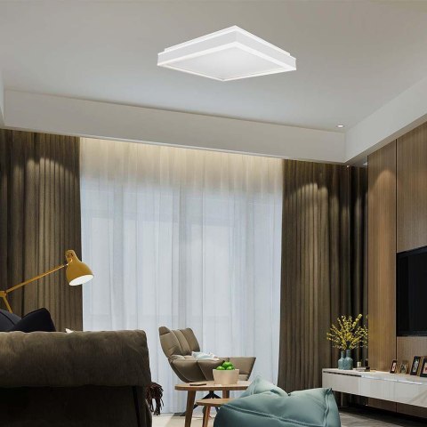 Plafon V-TAC 38W LED TRIAC 3w1 Biały Kwadrat 40x40cm VT-7757-W 4000K 4000lm