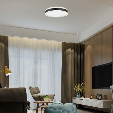 Plafon V-TAC 42W LED TRIAC 3w1 Czarny Okrągły fi.50cm VT-7758-B 4000K 4400lm