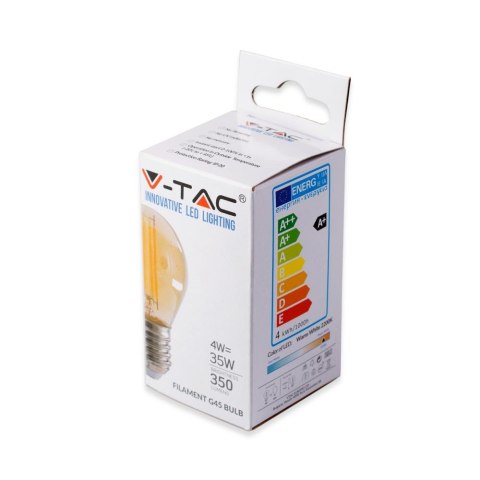 Żarówka LED V-TAC 4W Filament E27 G45 Bursztyn VT-1974 2200K 350lm