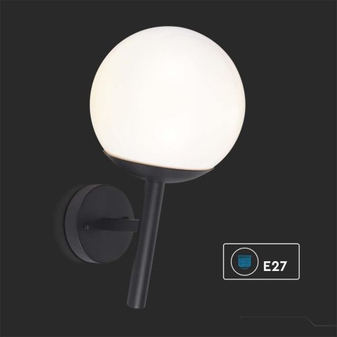 Oprawa Ogrodowa Kula V-TAC E27 Kinkiet w górę Czarny MAT VT-1224 3 Lata Gwarancji