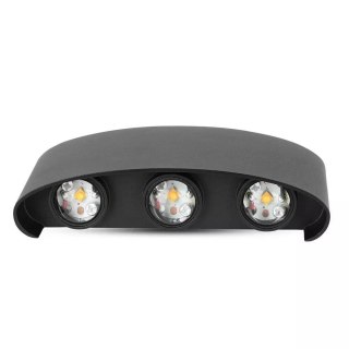 Oprawa Ścienna Góra Dół V-TAC 6W LED Czarna IP54 VT-846 4000K 630lm