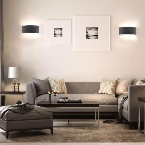 Oprawa Ścienna Góra Dół V-TAC 6W LED Czarna IP54 VT-846 4000K 630lm