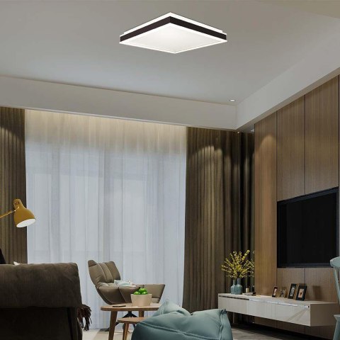 Plafon V-TAC 18W LED 3w1 Czarny Kwadrat 45x45cm VT-7757 4000K 1490lm