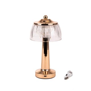 Lampka Biurkowa Nocna V-TAC 1W LED 26cm Ładowanie USB Ściemnianie Złota VT-1048 3000K-6000K 55lm