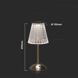 Lampka Biurkowa Nocna V-TAC 3W LED 29cm Ładowanie USB Ściemnianie Piaskowy Brąz VT-1033 3000K-6000K 210lm