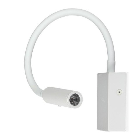 Oprawa LED V-TAC 3W Kinkiet Hotel Łóżko Włącznik Biały COB CREE VT-2913 3000K 180lm 3 Lata Gwarancji
