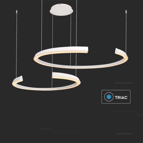 Oprawa Zwieszana V-TAC 48W LED Ściemnialna Biała VT-7914 3000K 5150lm